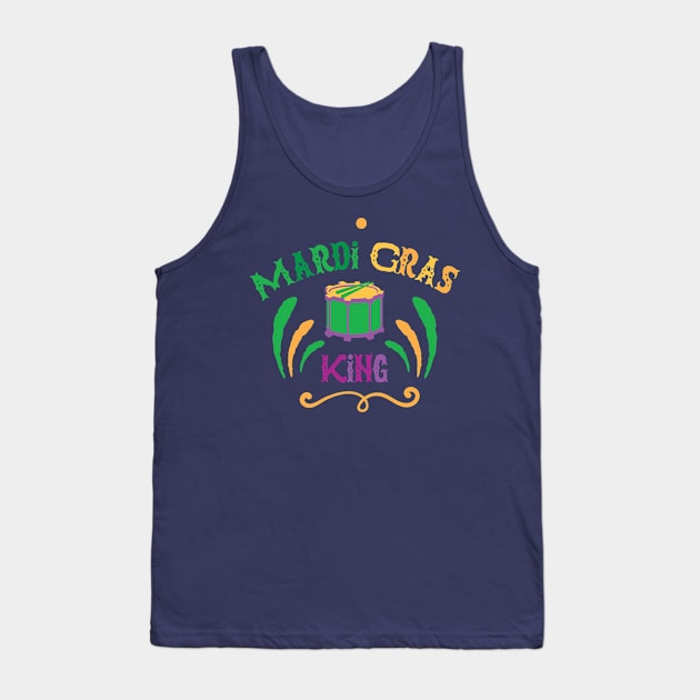 Mardi Gras King T-shirt and Apparel Tank Top by TeeBunny17